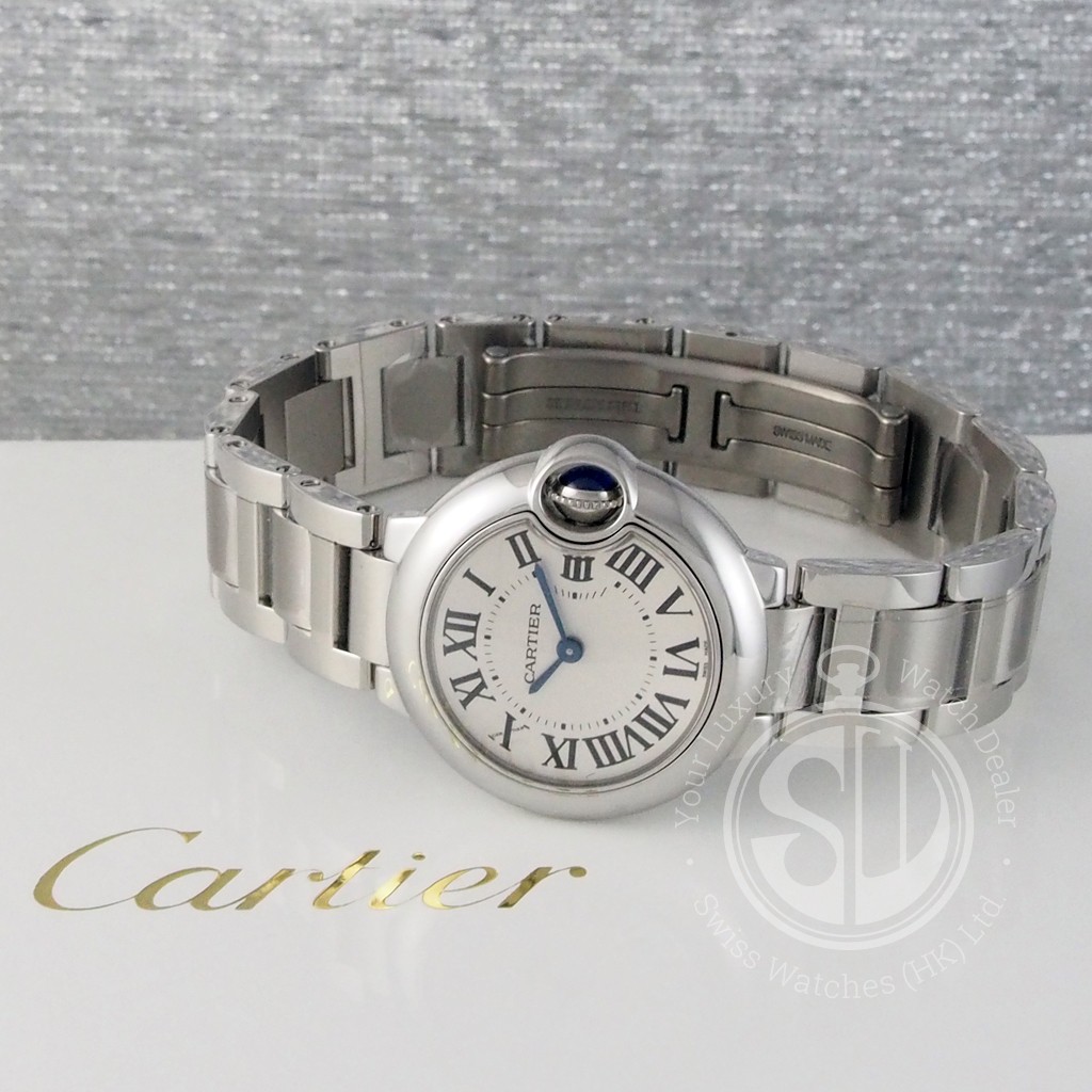 ballon bleu de cartier large stainless steel bracelet watch